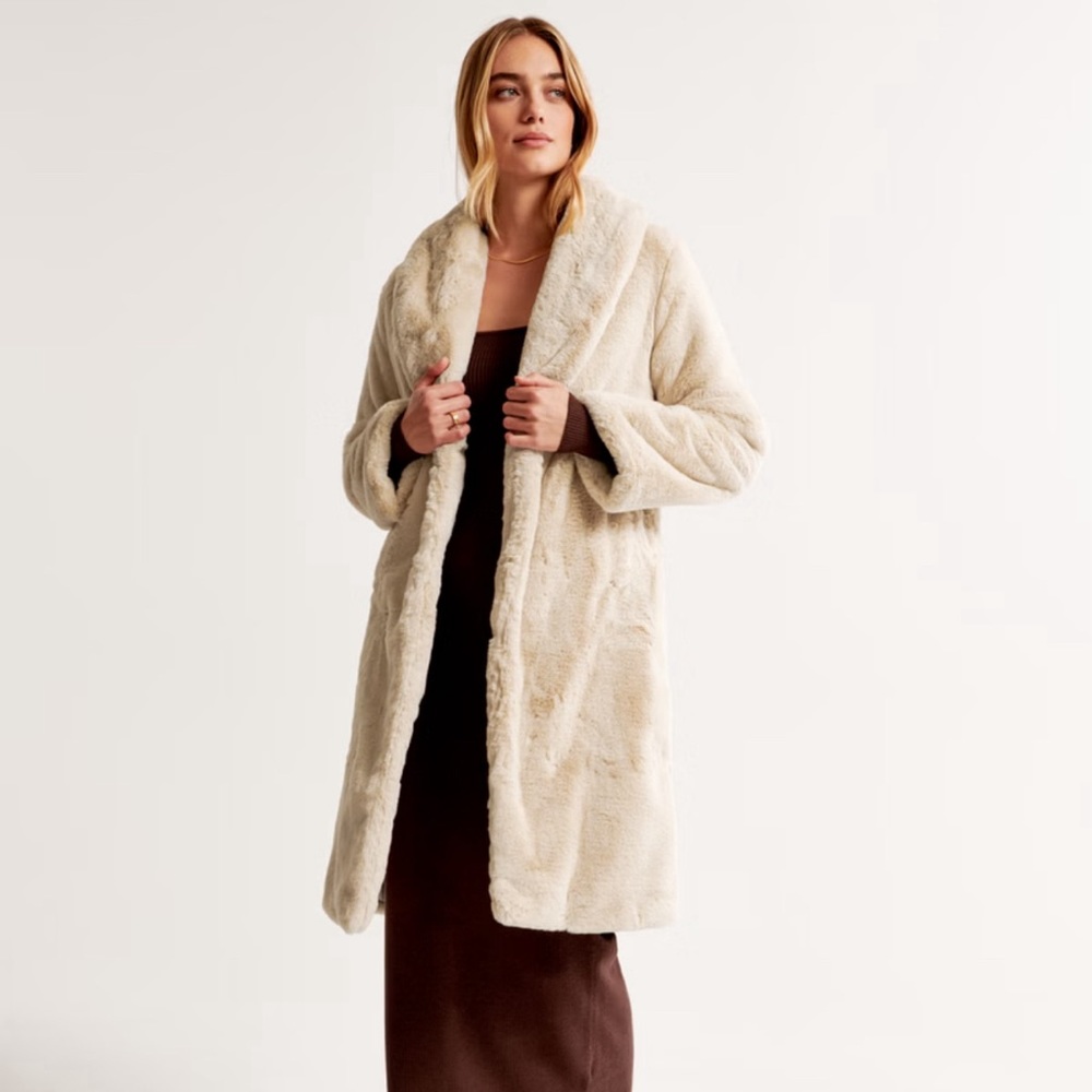 Abercrombie long length fur coat